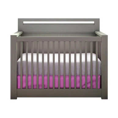 NEST Milano Collection Convertible Crib in Elephant Gray - Image 2