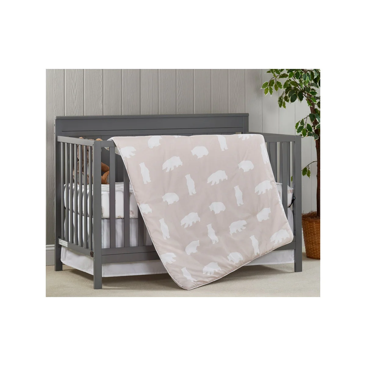Oxford Baby Beary Cute 3 pc Baby Crib Nursery Bedding Set - Image 2