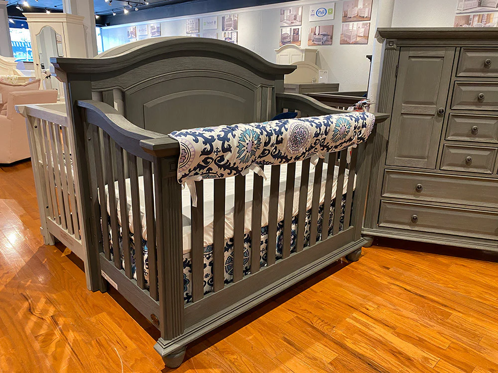 Oxford Baby London Lane 2 Piece Nursery Set - Crib & Chifferobe in Arctic Gray - Image 12
