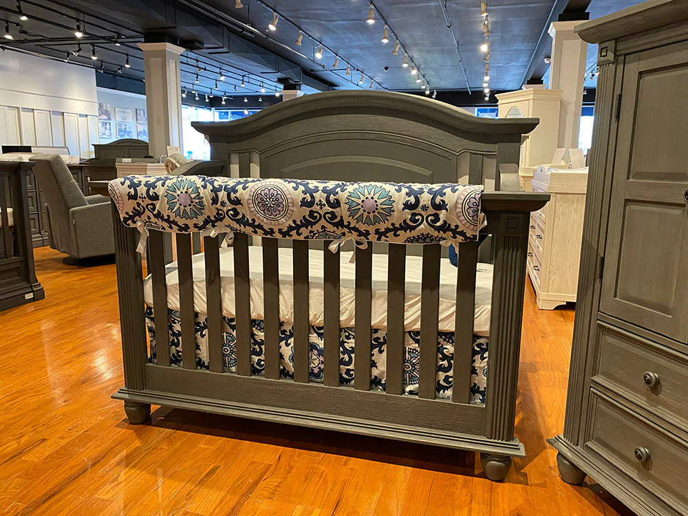 Oxford Baby London Lane 2 Piece Nursery Set - Crib & Chifferobe in Arctic Gray - Image 15