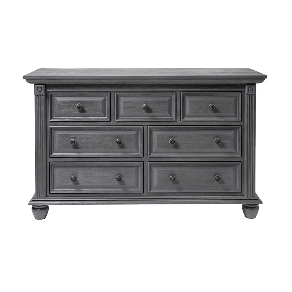 Oxford Baby London Lane 2 Piece Nursery Set - Crib & Dresser in Arctic Gray - Image 11