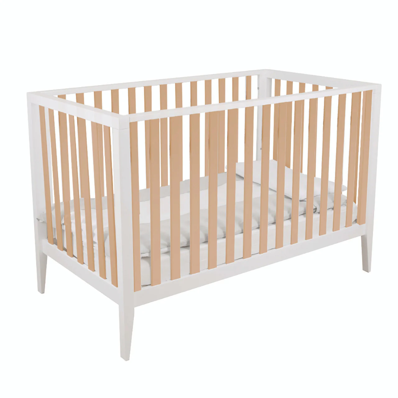 Pali Bernini Classico Crib - White/Natural