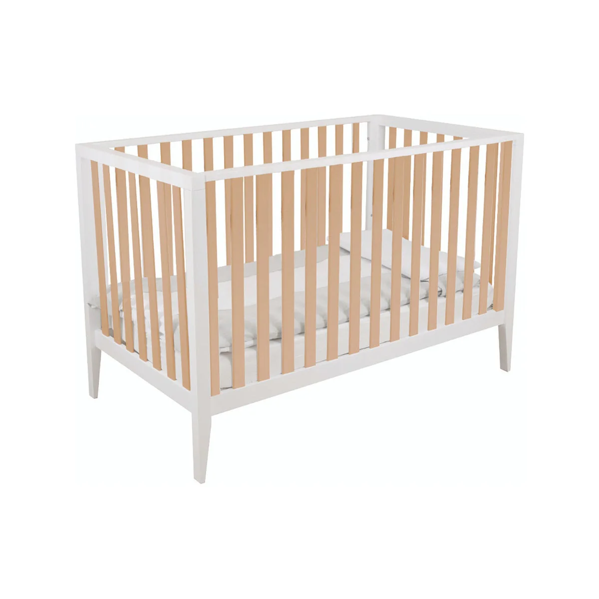Pali Bernini Classico Crib - White/Natural - Image 3