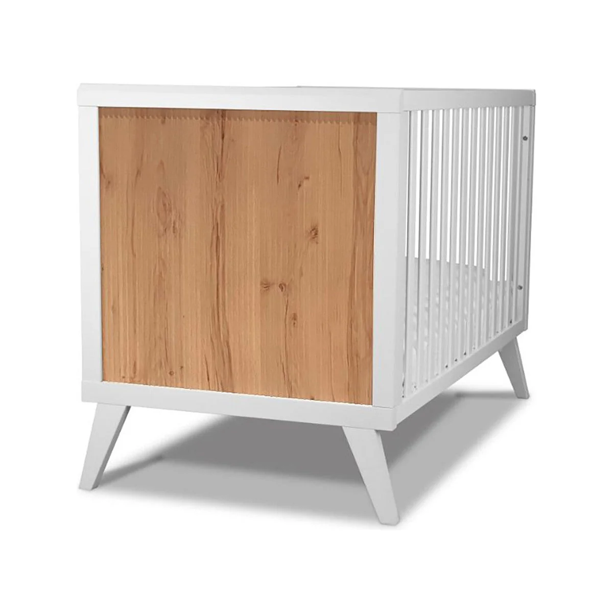Pali Milano Deluxe Classico Crib - White/Biscotti - Image 4