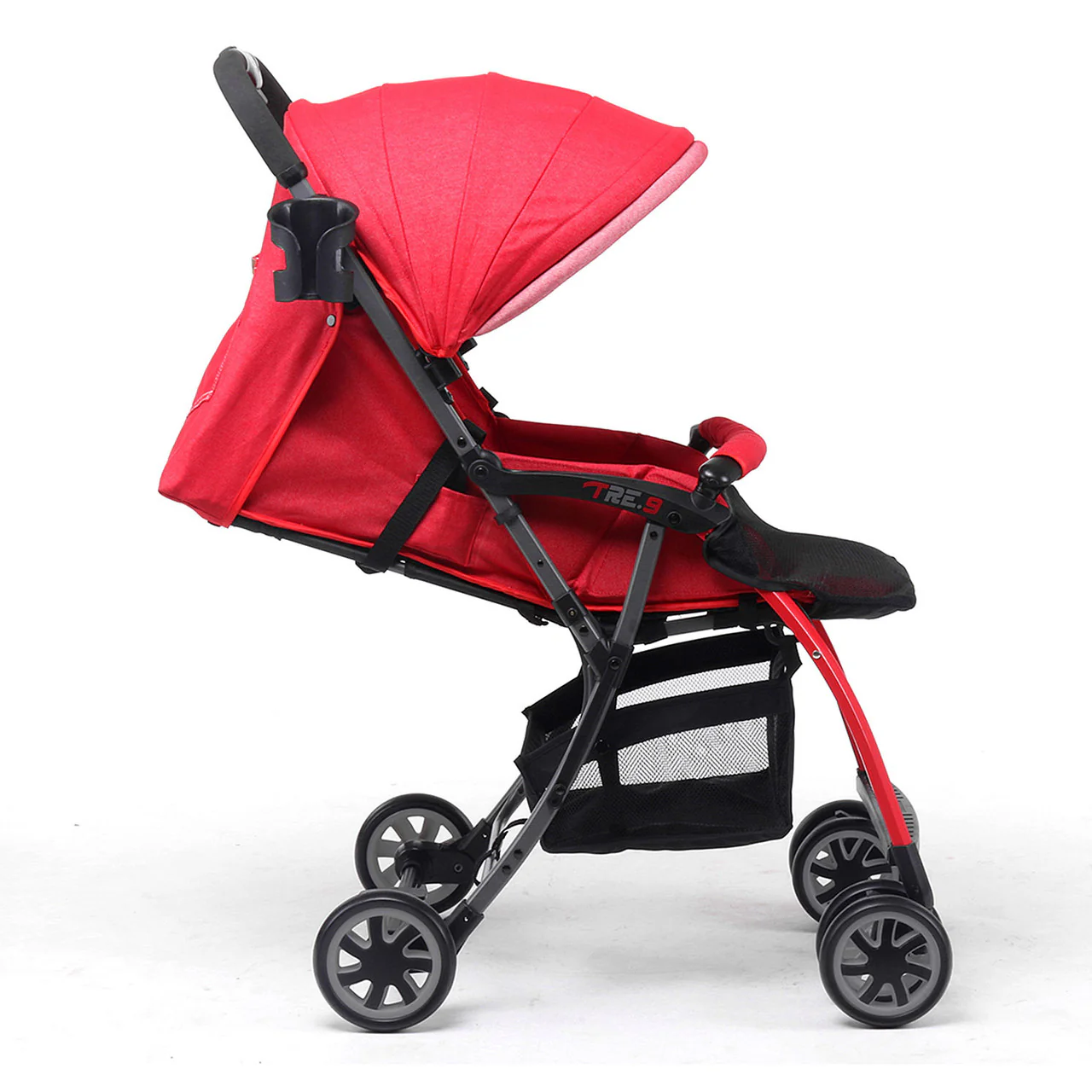Pali Tre.9 Stroller Denim Attitude in Miami Red - Image 4