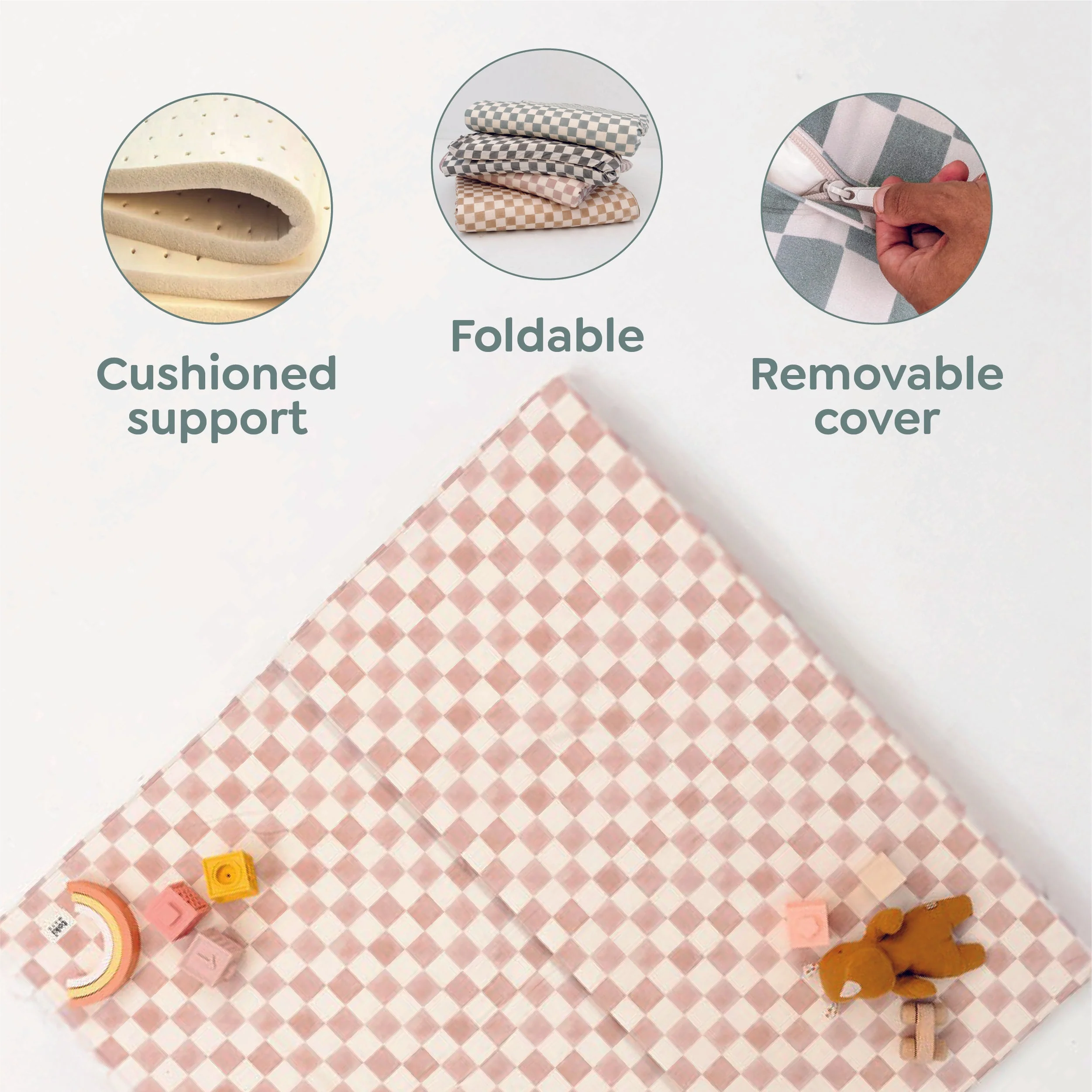 Toki Kids Sage + Breeze Organic Cotton Mat - Image 7