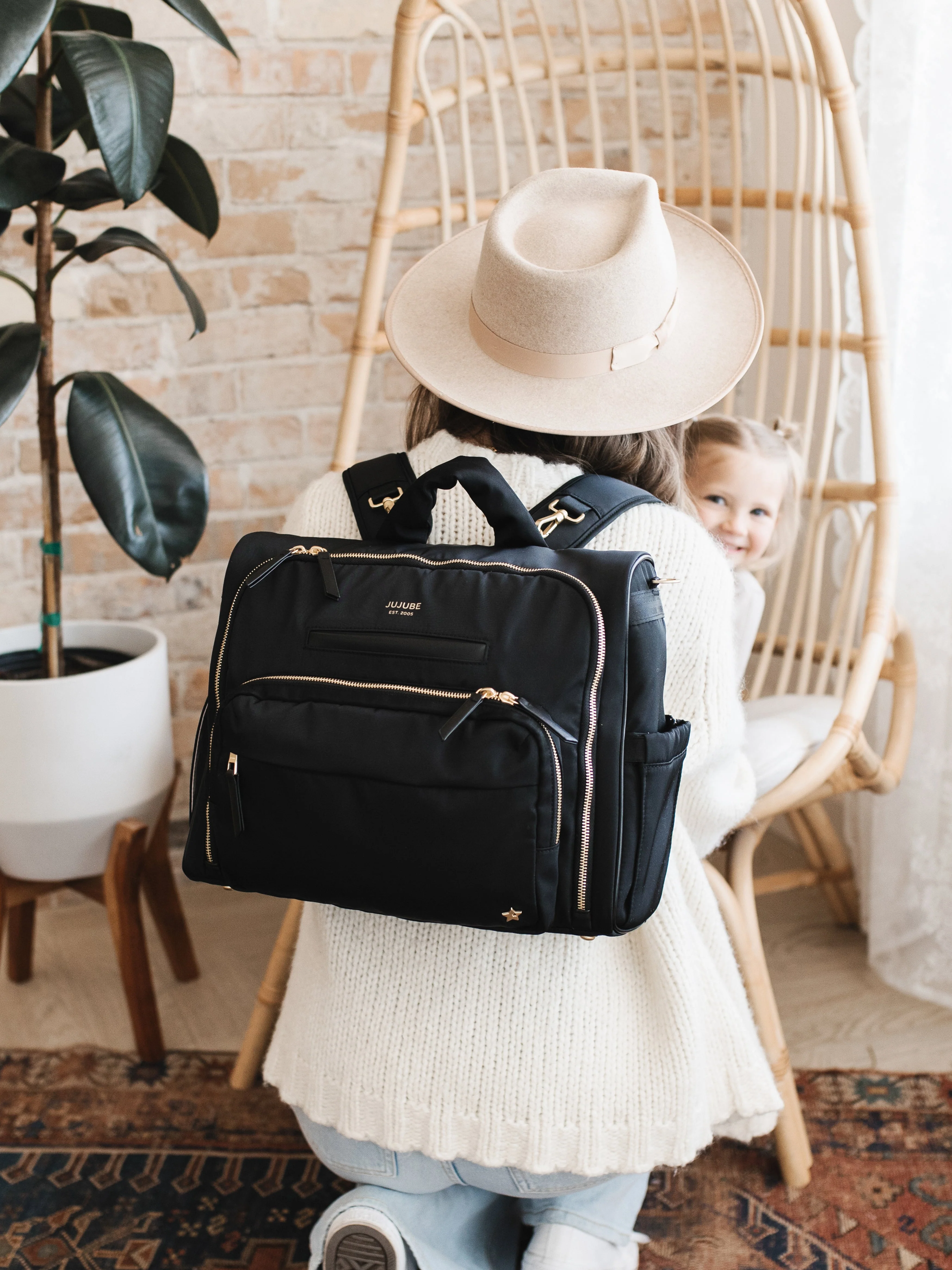 JuJuBe Satchel Diaper Bag - Black - Image 6