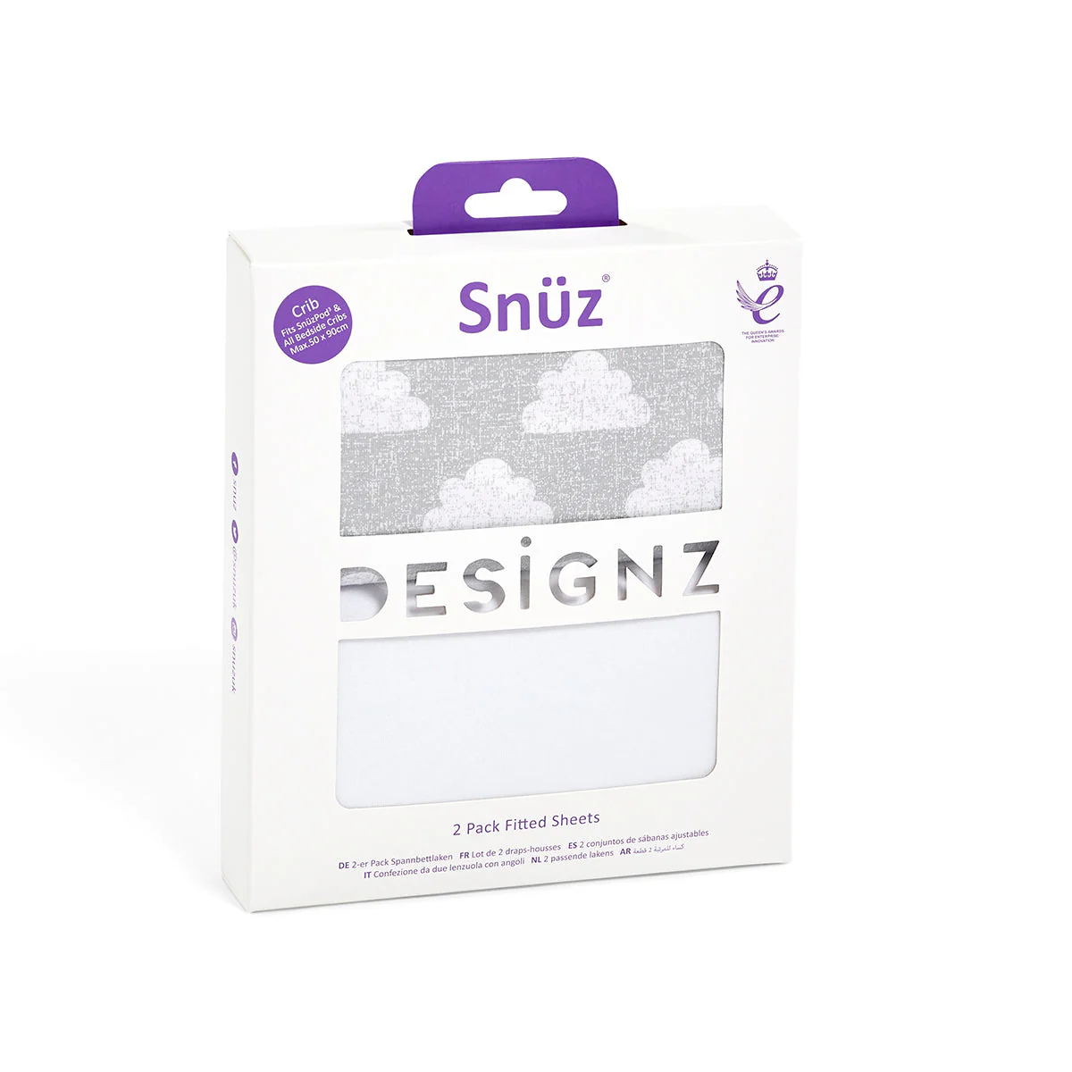 Snuz Twin Pack Bassinet Sheets - Cloud - Image 5