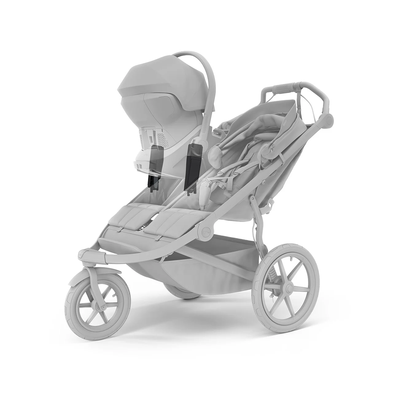 Thule Urban Glide 3 Car Seat Adapter Double Stroller For Maxi Cosi Black - Image 3