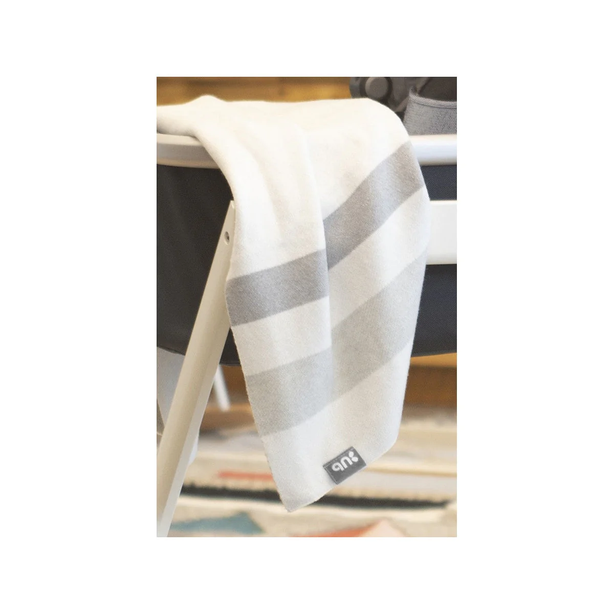 UPPAbaby Knit Blanket in Grey Multi/Plaid - Image 3