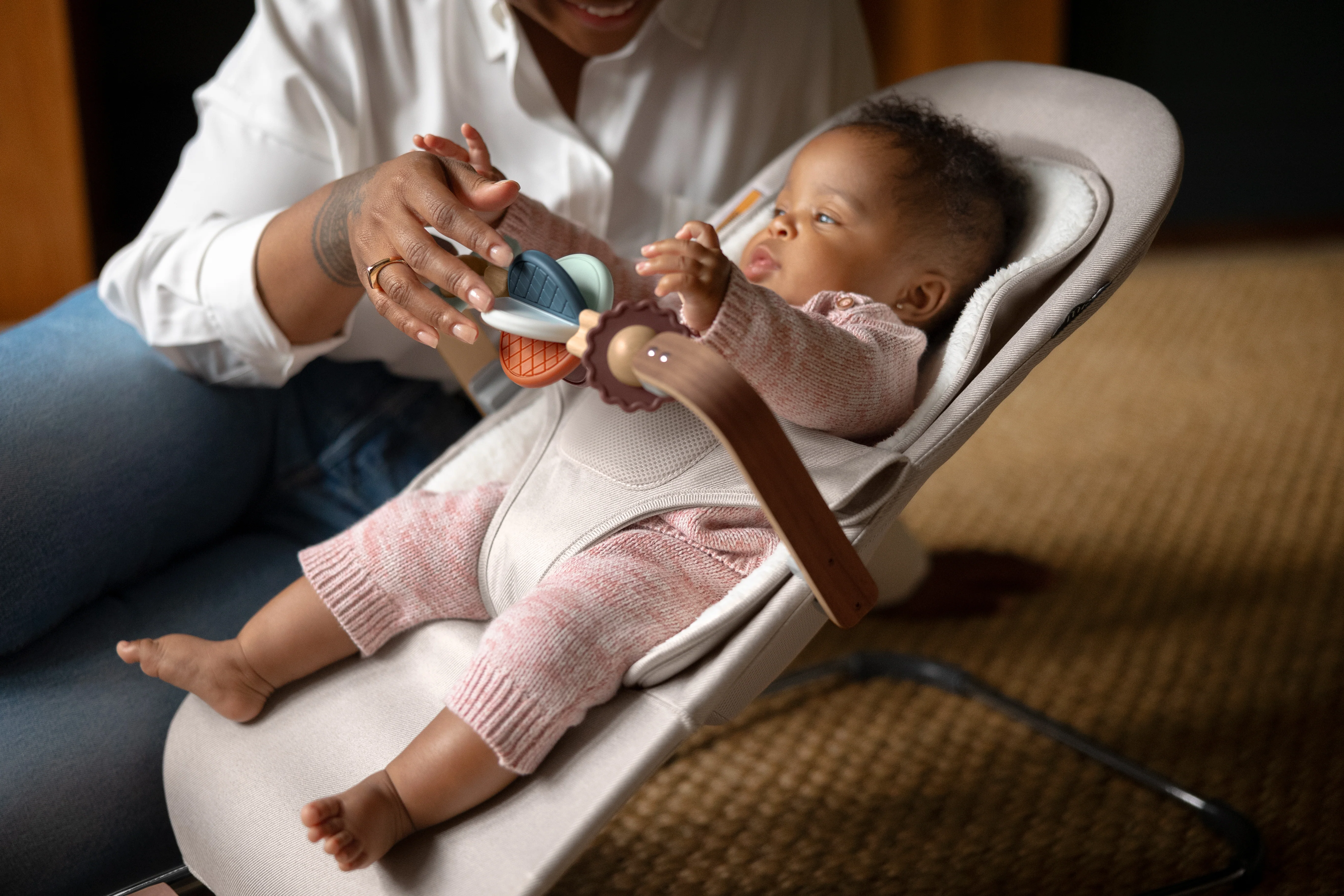 UPPAbaby Mira Bouncer Wooden Toy Bar - Wonder Wheel - Image 3