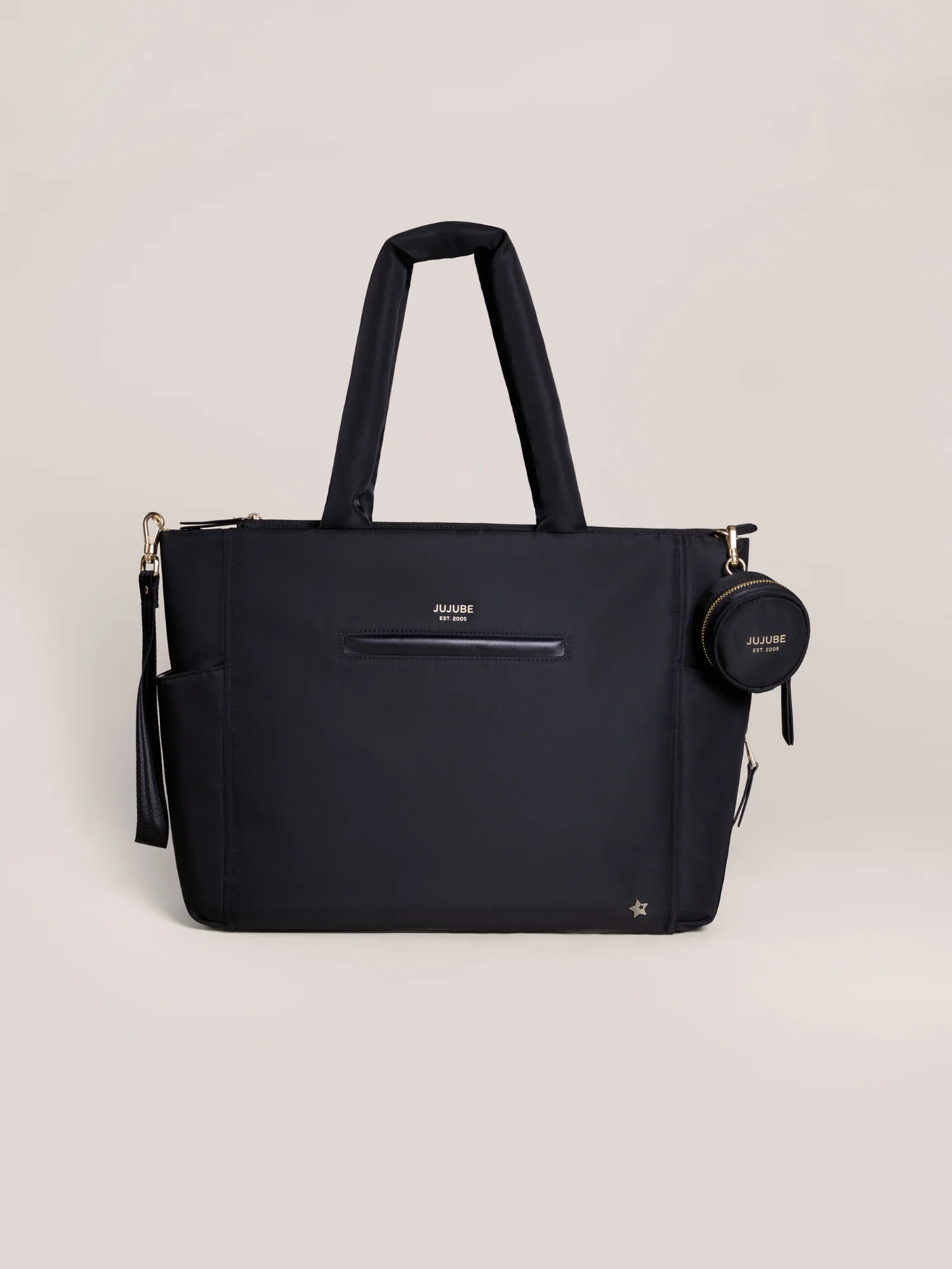 JuJuBe Utility-Strap Tote Diaper Bag - Black
