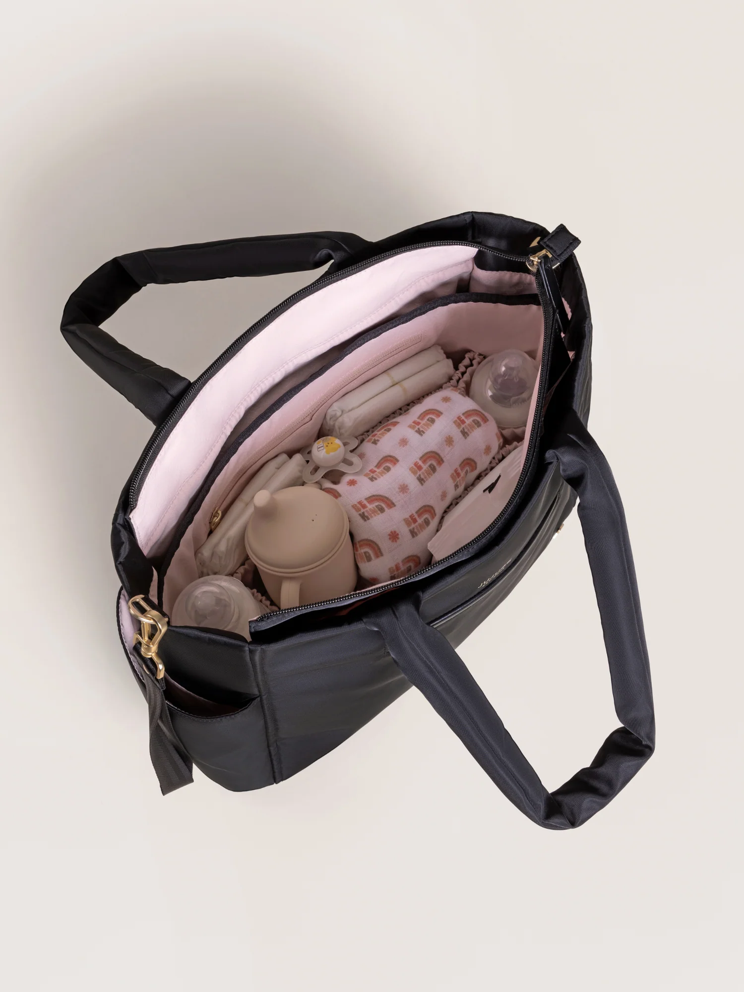 JuJuBe Utility-Strap Tote Diaper Bag - Black - Image 5