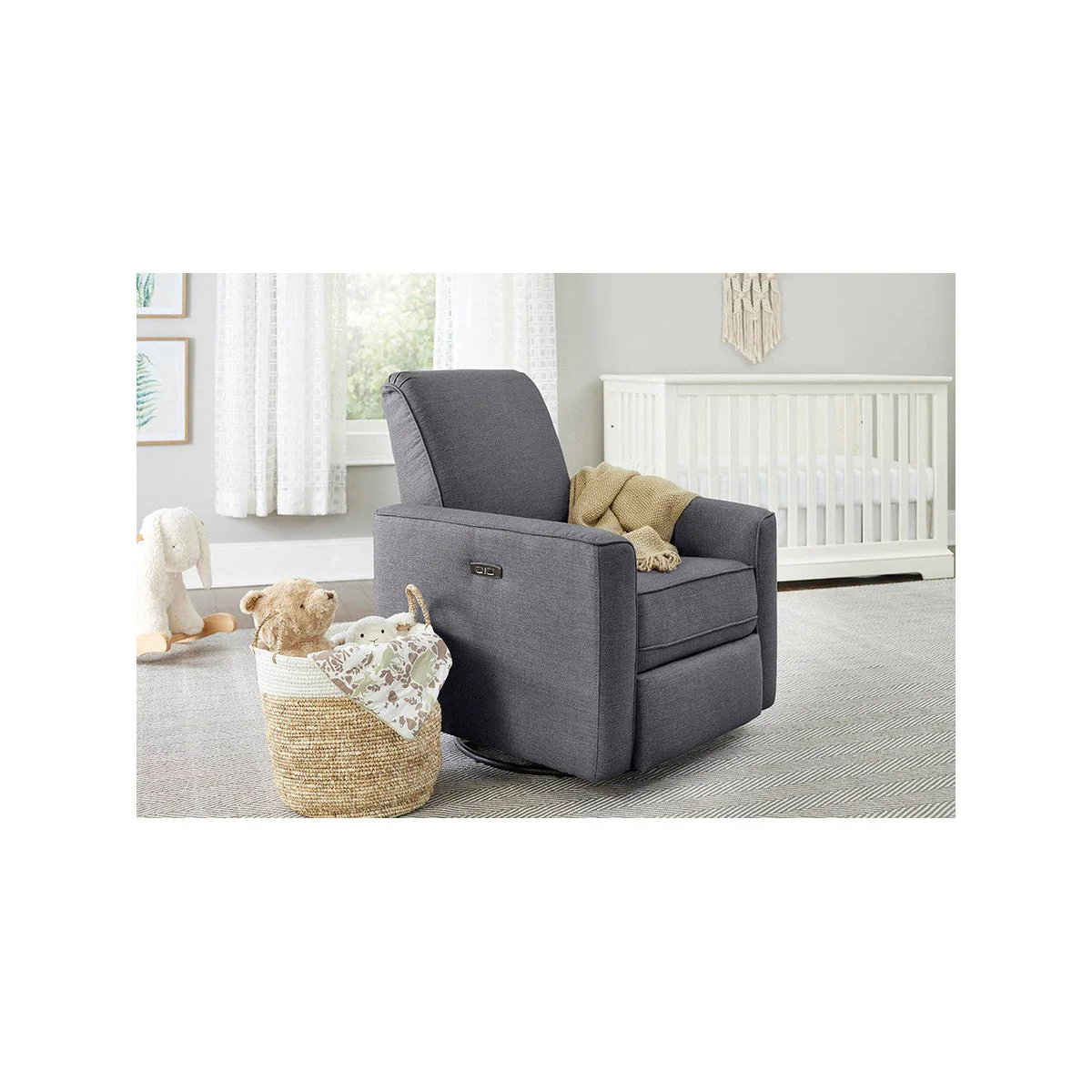 Westwood Aspen Swivel and Power Reclining Glider in Stone - Image 5