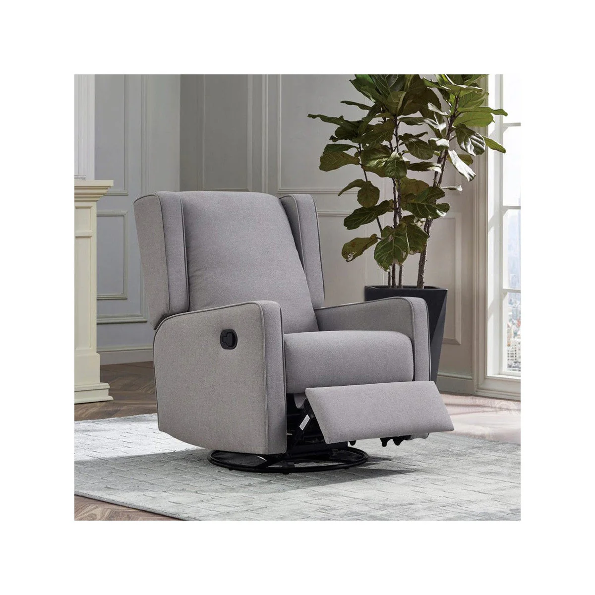 Westwood Chelsea Manual Swivel, Glider, Recliner in Shadow - Image 6