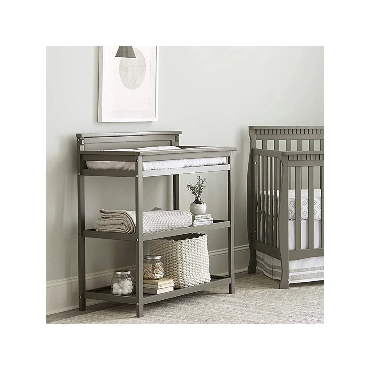 Westwood Emery Changer With Shelves/Pad In Grey - Image 4