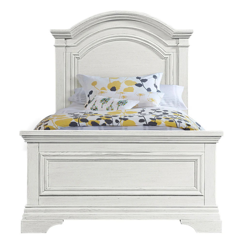 Westwood Olivia Youth Arch Top Complete Twin Bed In Brushed White - Image 4