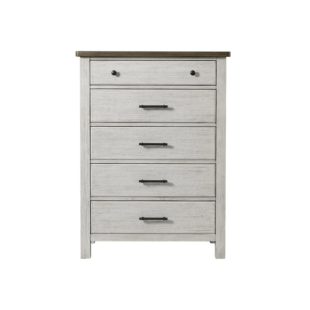 Westwood Timber Ridge Collection Tall Chest in Weathered White and Sierra - Image 3